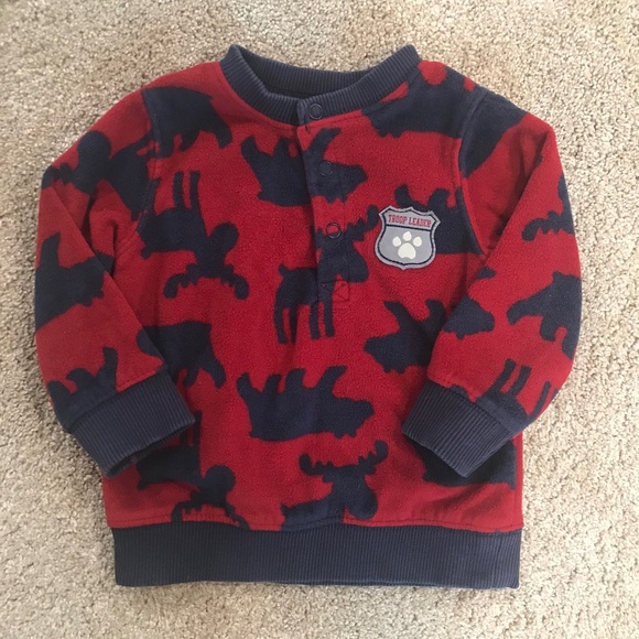 💓Animal Print Henley Fleece - Picture 1 of 5